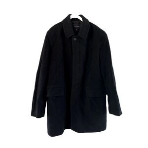 Banana Republic Italian Wool Cashmere Top Coat M XL Slow Fashion Academia Preppy